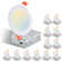 12-Pieces Aluminum Ultra-Thin Led Celling Recessed Lighting, Dimmable Led Can Lights With Junction Box