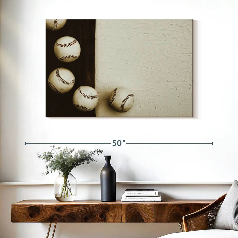 Sireci Rustic Baseballs, 26" H x 39" W