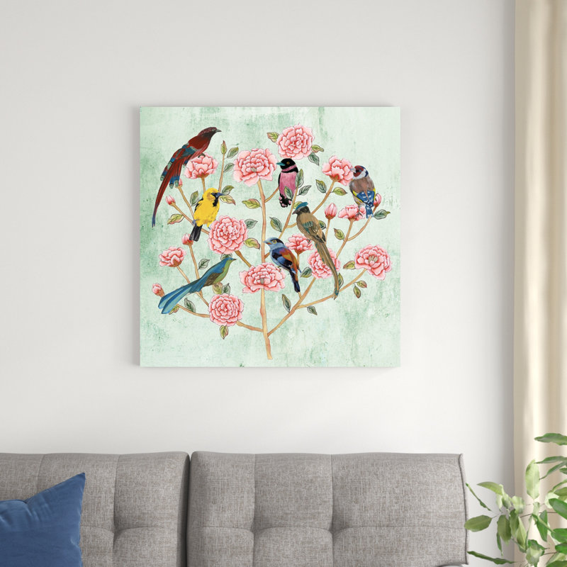 Minty chinoiserie I, H 30 po x l 30 po