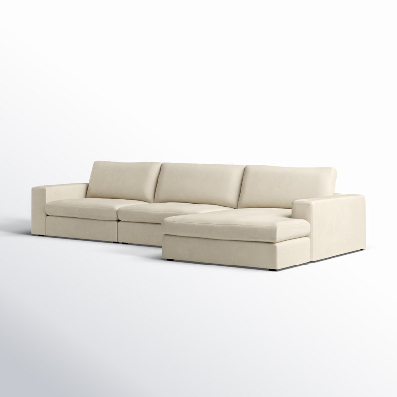 Canapé modulaire 3 pièces Ojai, Accoudoir à droite (vu de face), Beige Chenille
