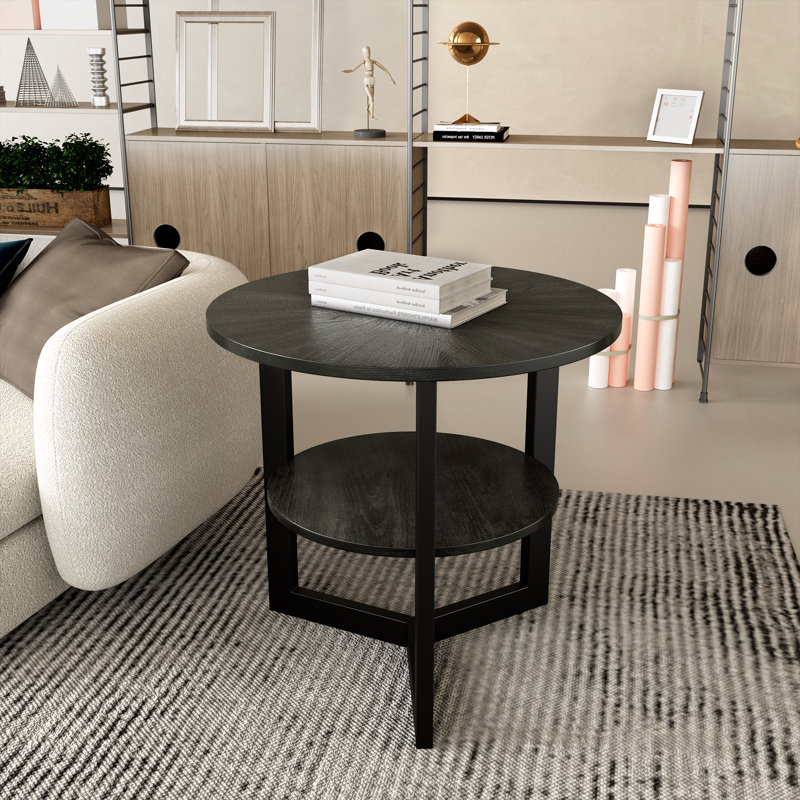 Hoyleton Frame End Table, Brushed Black