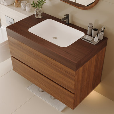 Meuble-lavabo moderne en bois (doit inclure le meuble-lavabo et le lavabo)