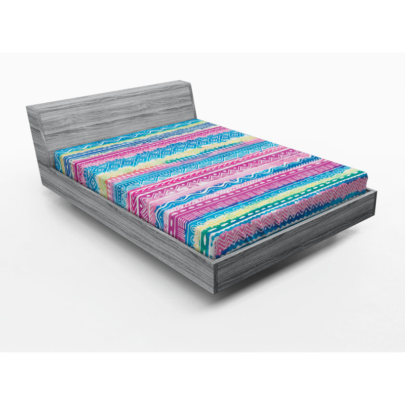 Microfiber Striped Fitted Sheet, Queen Fitted Sheet