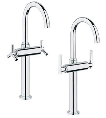 Atrio Single Hole Bathroom Faucet, Less Handles, Polished Nickel Infinity