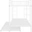 Lit simple superposé au dessus d'un lit gigogne en blanc - Pièce moderne additionnelle pour chambre fonctionnelle-248202794
