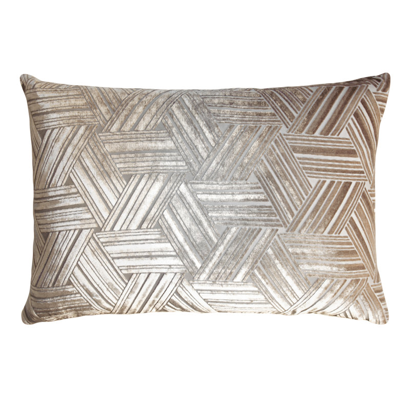 Entwined Lumbar Pillow Cover & Insert, 14" x 20", Coyote