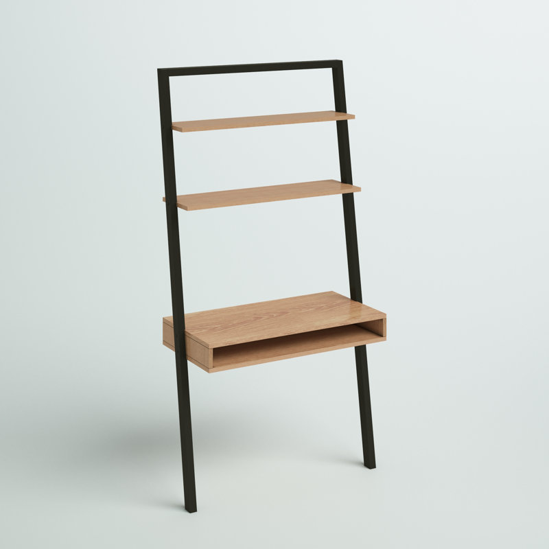Coby Leaning / Ladder Desk, Oak/Black