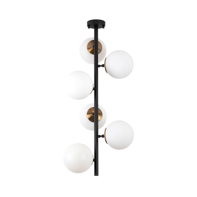 Luper 6 - Light Unique/Statement Chandelier, Black