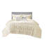 Édredon double / grand + or métallique - Style moderne, ultra doux, 2 taies décoratives, coussins décoratifs, microfibre douce contemporaine et sèche-linge