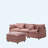 105" Modular L-Shaped Sectional Sofa With Ottoman, Soft Chenille Upholstery, 3-Seater Living Room Couch-599710767