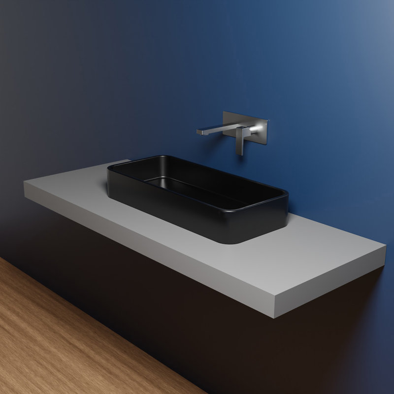 Cosa 39.4'' L Bathroom Sink, Matte Black