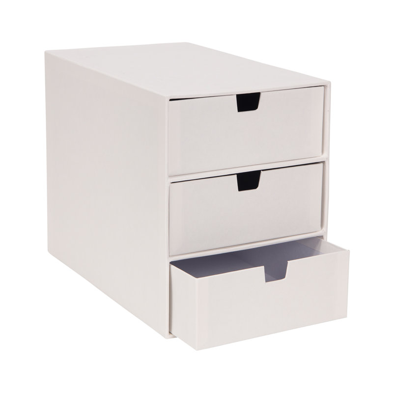 Organisateur de bureau à 3 tiroirs Bigso, Blanc