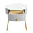 19.6'' Easy Assembly End Tables With High Gloss Faux Marble Tabletops-603188818