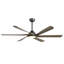 Ventilateur de plafond en bois massif à 6 pales Smart Modern avec télécommande, moteur à courant continu réversible et lumière DEL à intensité variable-573512114-573512143-591538096