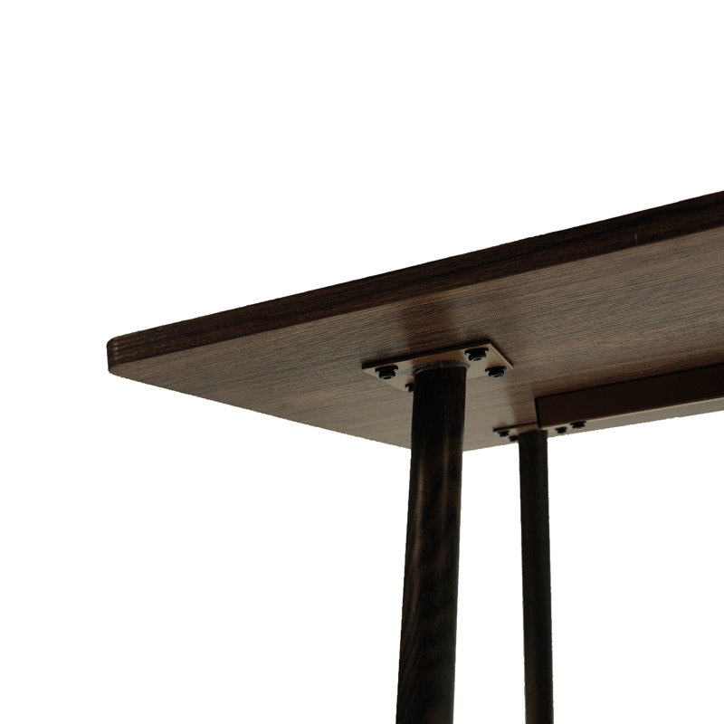 Bureau moderne en bois aggloméré minimaliste, pieds en métal de couleur noyer, petite table de salle à manger, bureau d'ordinateur, bureau, table de cuisine, pour 6 sièges. Convient pour la cuisine, la salle à manger, le salon