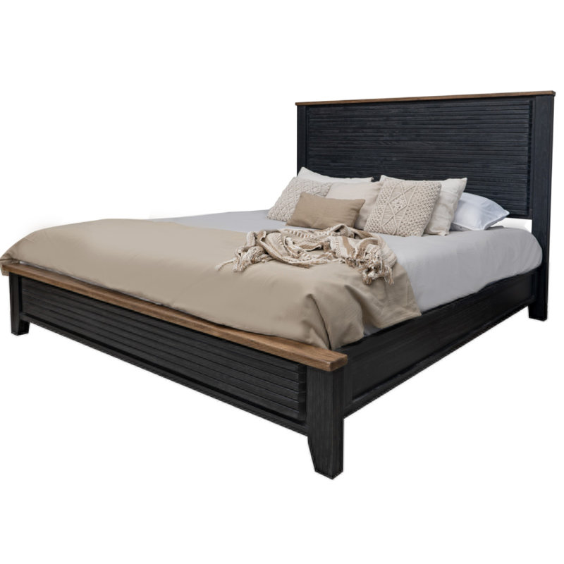 Pie Solid Wood Standard Bed, King