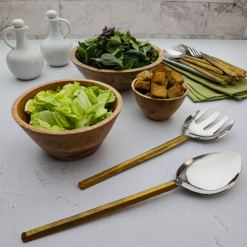Ensemble de 2 salades Inox Artisans Plateau Ensemble