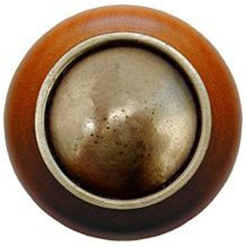 Classic Mushroom Knob, Antique Brass