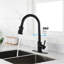 Robinet de cuisine noir mat avec robinet rétractable, conception à levier unique pour un ajustement facile de l'eau, buse haute rotative à 360 °, surface corrosive, robinet à bulles d'aérateur, robinet en acier inoxydable pour fonctionner-2051081
