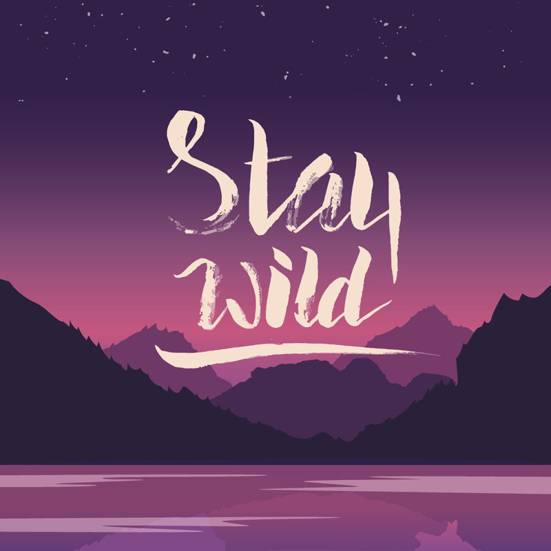 Stay Wild by DmitryMo - Wrapped Canvas Print, 30cm H x 30cm W