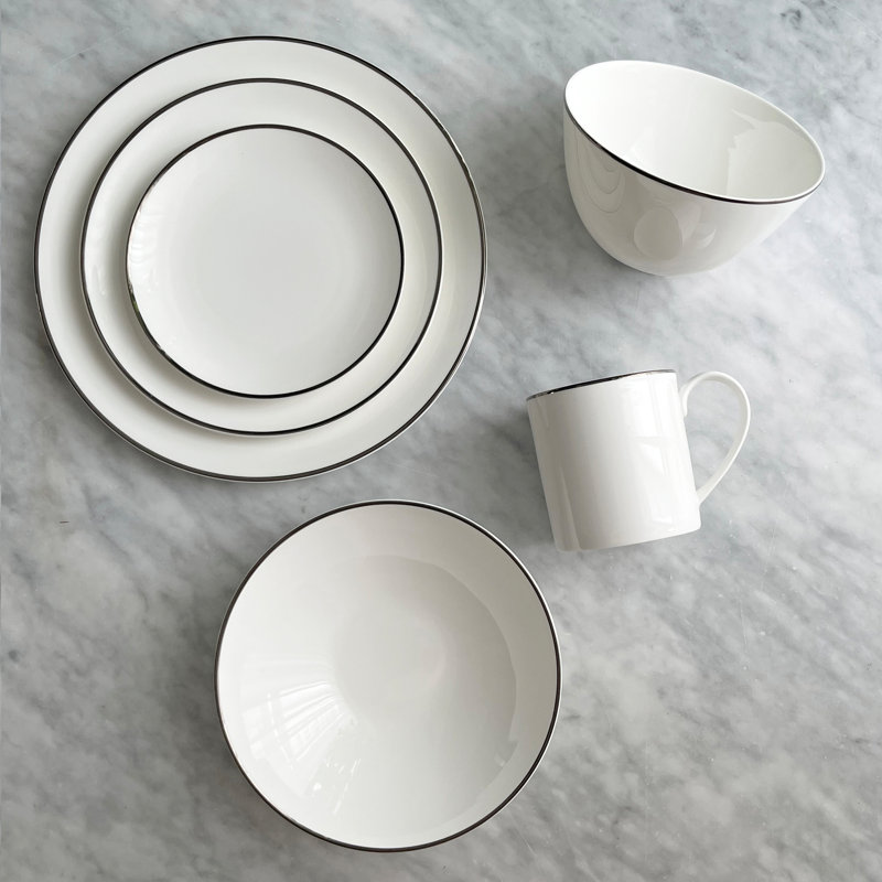 Assiette plate 10 ", Argent