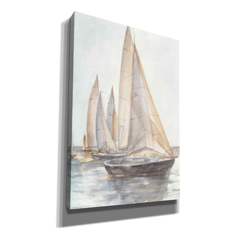 «Plein air voiliers II» par Ethan Harper, art mural sur toile, H 26 po x l 18 po x P 0,75 po