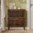 Storage Cabinet, Modern, Shoe Storage, 31.5-Inch Walnut, Medieval Independent, Fence With 2 Flip Drawers