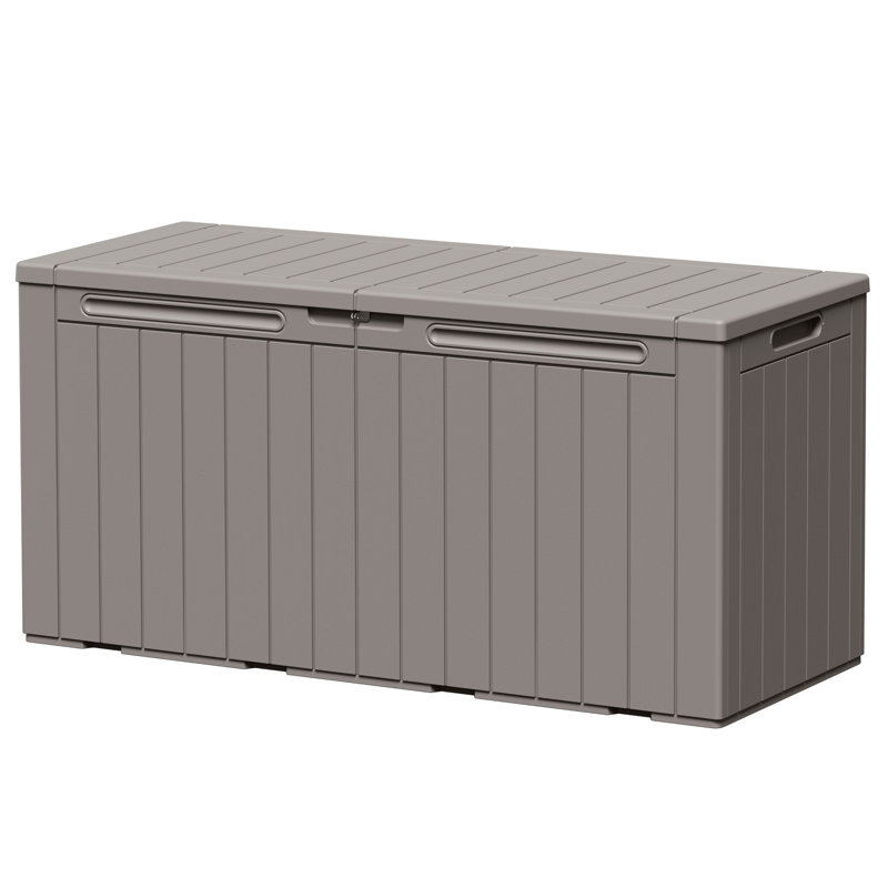 Boîte de rangement en résine 105 gallons, Brun clair