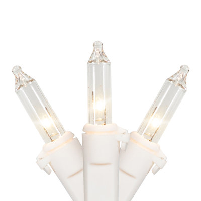 Everglow Chasing Mini Christmas Lights - Clear -38' White Wire - 140Ct