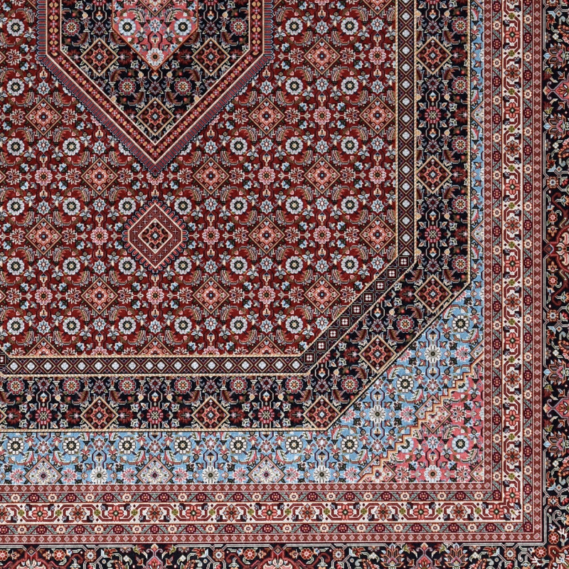 Breedlove Traditional Machine Woven Flatweave Red and Navy Area Rug with Non Skid Backing, Rectangle 2'2'' x 3'2''