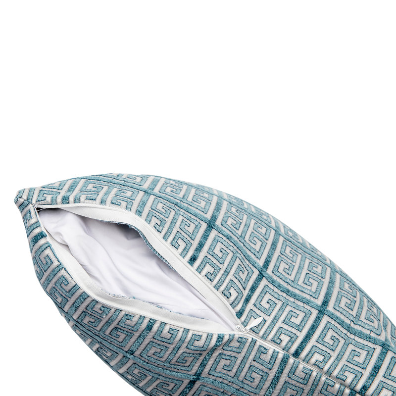 Coussin Athena, Bleu, 18 po x 18 po