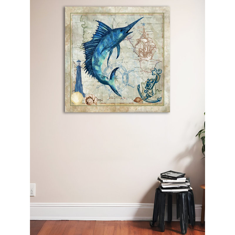 «Swordfish», impression sur toile tendue, H 36 po x l 36 po x P 1,5 po