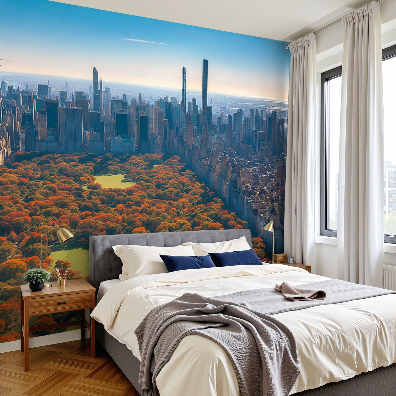 Red Barrel Studio Peel and Stick Wallpaper New York City Skyline ...