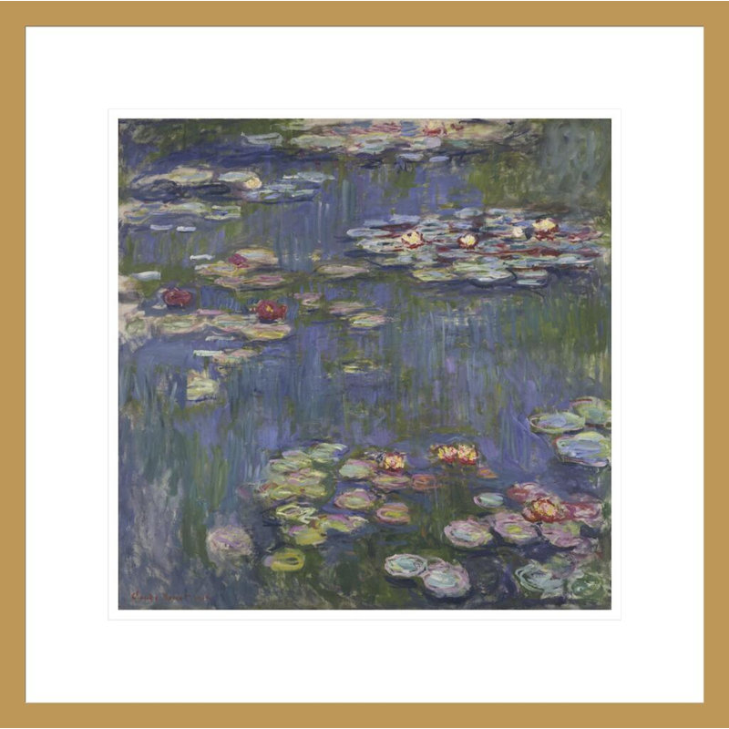 Nymphéas par Claude Monet - Impression sur toile, H 17,75 po x l 17,79 po