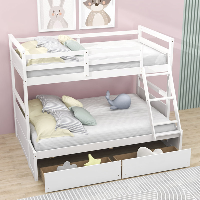 Lit superposé simple au-dessus de double avec tiroirs Somer Kids, Blanc