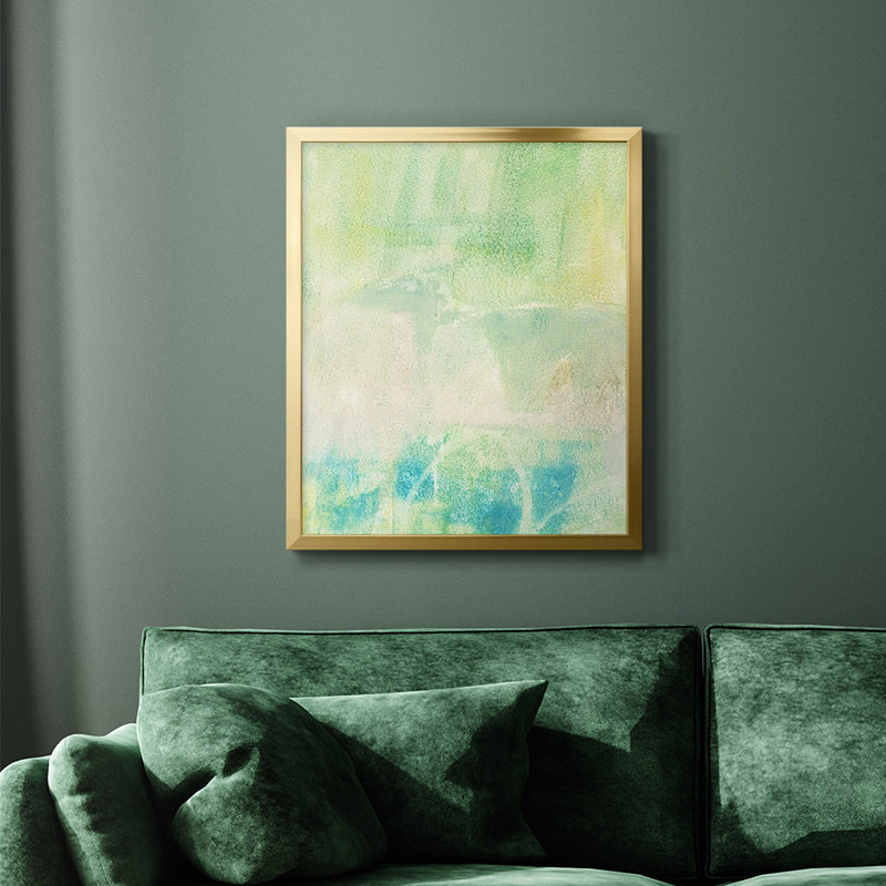Toile encadrée de qualité supérieure Serus I - prête à être accrochée, Or, H 20 po x l 16 po