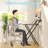 Folding Desk No Assembly Required Small Size, 2-Tier Foldable Computer Desk With Shelf For Home Office, Space Saving Portable Laptop Study Foldable Table For Small Spaces