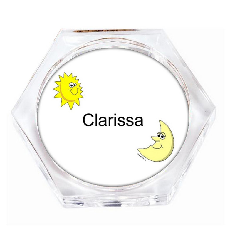Personalized Sun and Moon  Drink Coaster Gift Set (4 Coasters), Yes