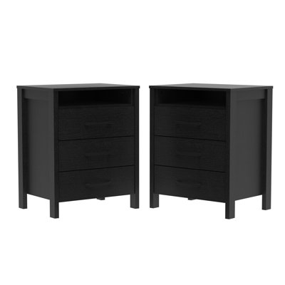 Allysyn 26.1" H 3 Drawer Nightstand (Set Of 2)
