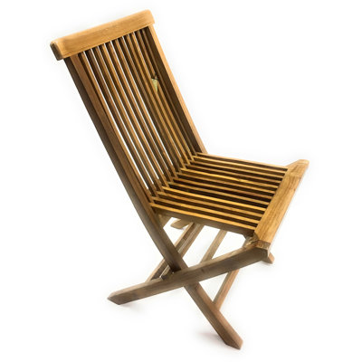 Chaise pliante en bois à bas fond