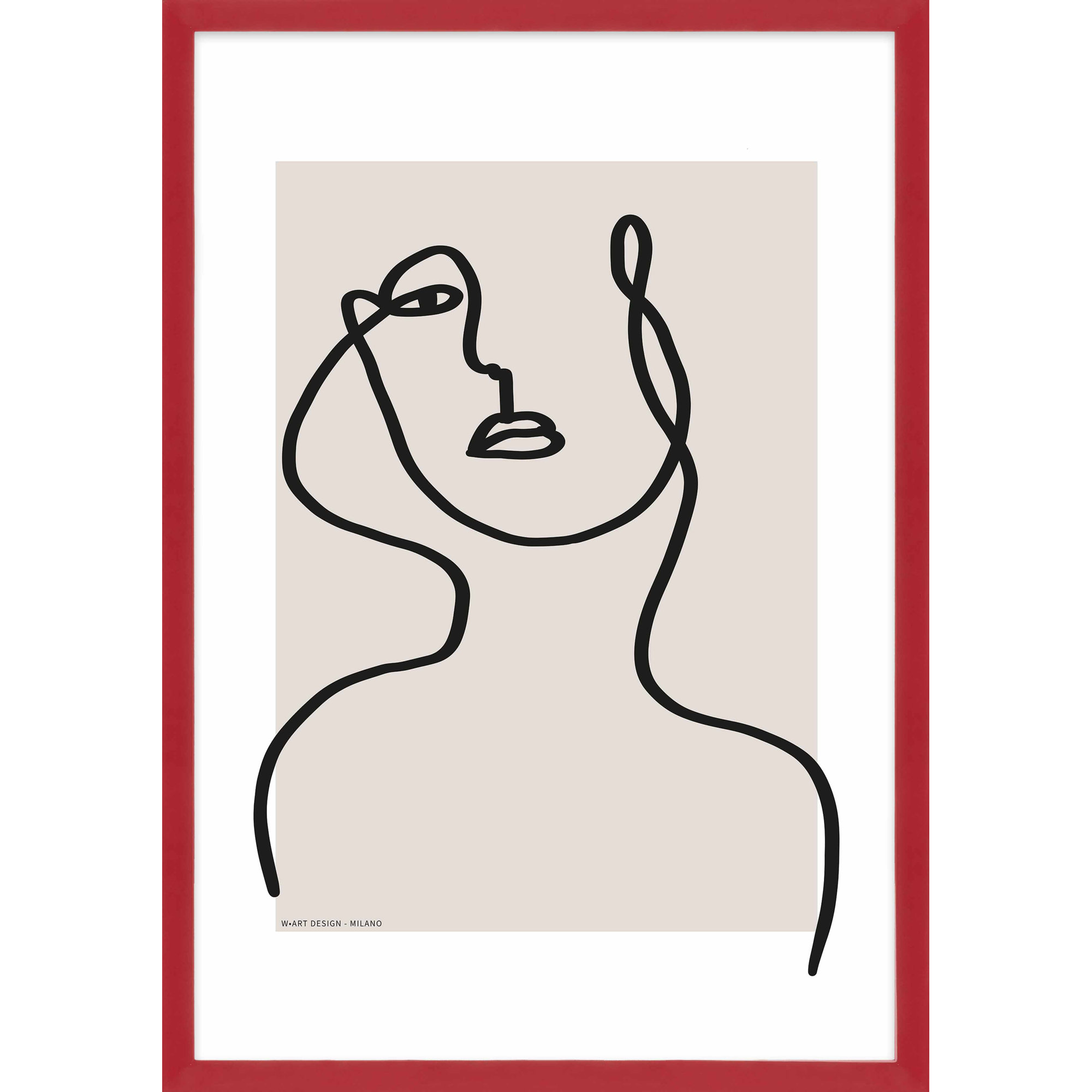 Figure And Form 3 by Romina Gadler, Red Framed Paper, 20" H x 14" W x 1.25" D
