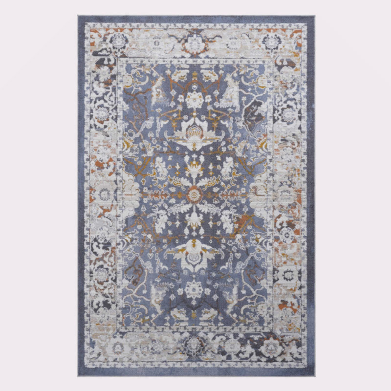 Collection Blue/Traditional Non-Shedding Living Room Bedroom Dining Home Office Stylish And Stain Resistant Area Rug