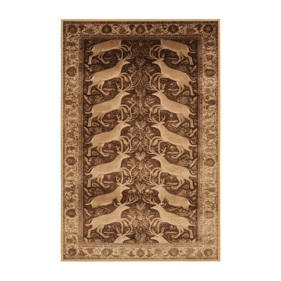 Tapis brun lavable à la machine