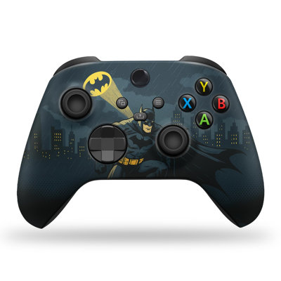 DreamController Battman Gottham Guarrdian Contrôleur X-box personnalisé sans fil compatible avec X-box One / Series X / S Personnalisé aux États-Unis avec impression HYDRO-DIP permanente (PAS JUSTE UNE PEAU)