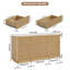 Commode 9 tiroirs cannelée, commode en bois l 58 po-121081208