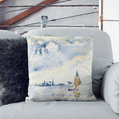 Sunset On The Lagoon Square Throw Cushion