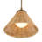 1-Light Convertible Pendant with Opal Glass and Handwoven Rattan Shade-111772133