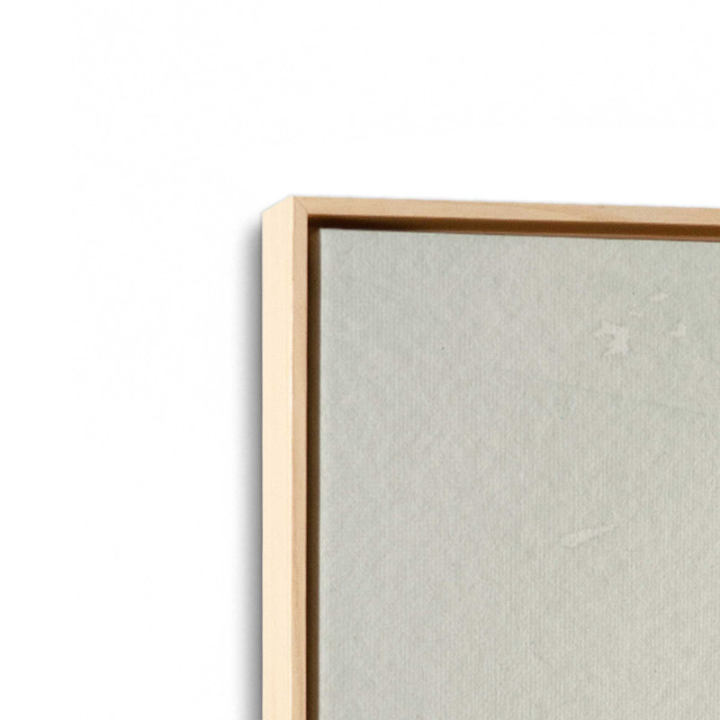 Muted Green Tranquility I Canvas Print, 18.75" H x 12.75" W x 1.75" D, American Maple Floater Framed