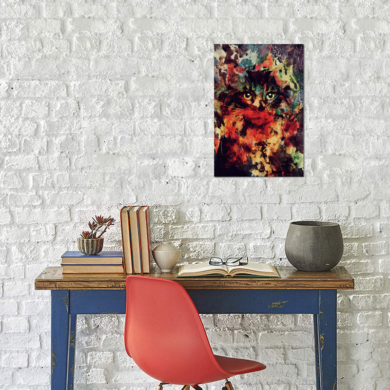Watercolor Cat by Andreas Lie - Print on Canvas, 66.04 cm H x 45.72 cm W x 1.91 cm D, Wrapped Canvas