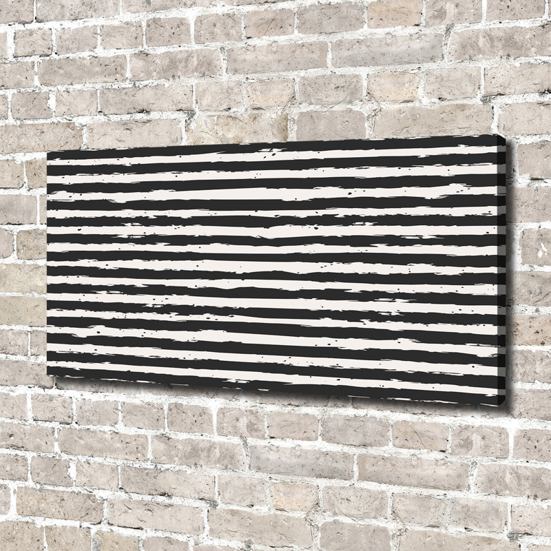 Black And White Stripes - Wrapped Canvas Print